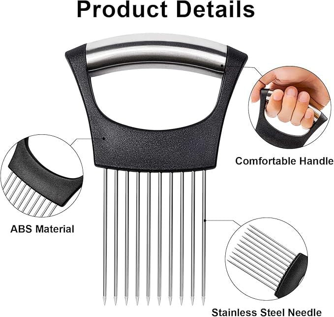 Onion Holder Slicer Vegetable tools Tomato Cutter Stainless Steel Kitchen Gadget