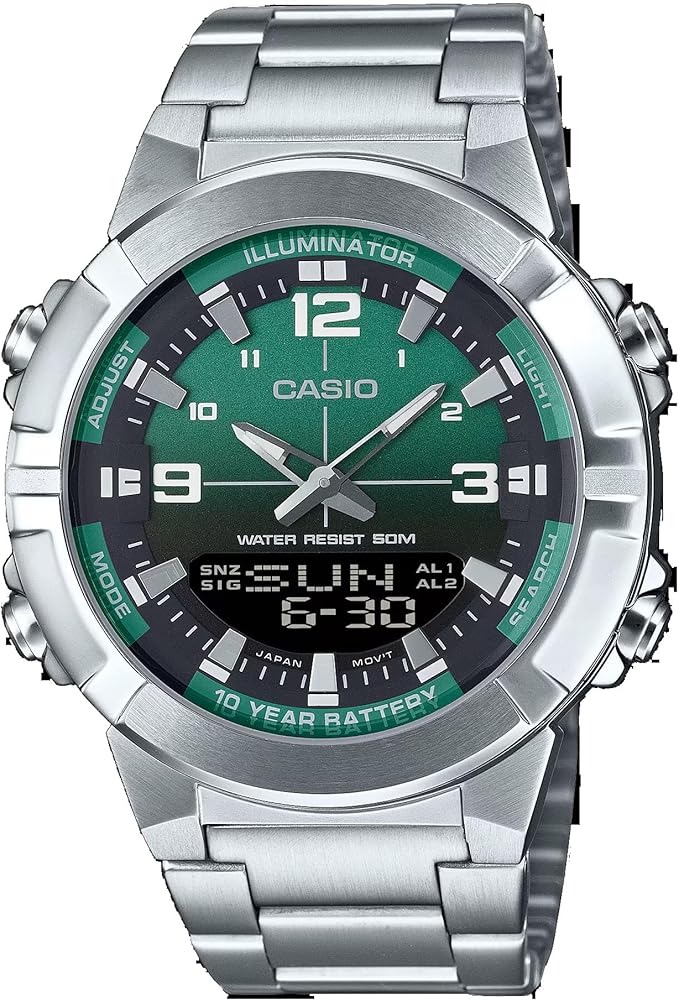 CASIO ANALOGUE DIGITAL MENS STAINLESS STEEL