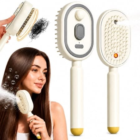 Steam Brush | Rechargeable Detangling Tool with Oil
